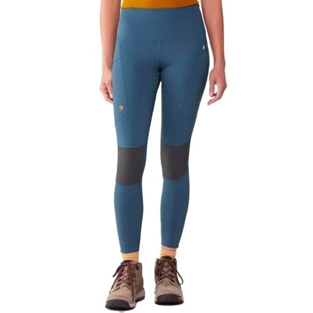 Fjallraven Women size XS Abisko Trekking Tights Pro W Blue Hiking Leggings